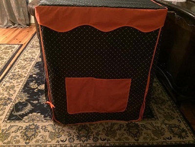 Orange crate cover side view